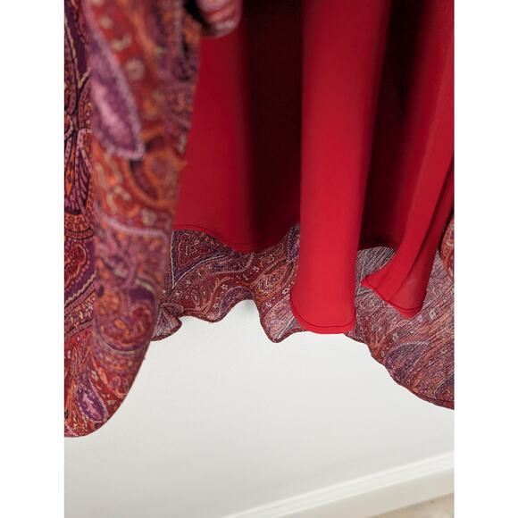 J Jill Paisley maxi skirt  Sz M s Rayon crepe Waist 30-34" Length 36"EUC - Picture 5 of 10